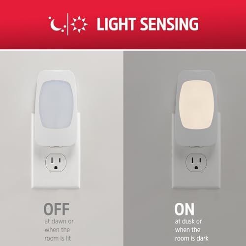 4-in-1 LED Power Failure Night Light, 2 Pack, Plug-in, Auto On/Off, Soft White F726