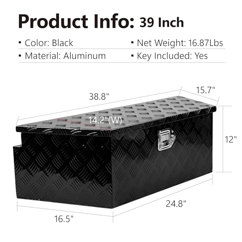 Aluminum Trailer Tongue Tool Box, 28 Inch with Lock Keys T530