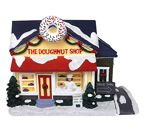 Lighted Musical Christmas Village Collectible Building Houses M7013