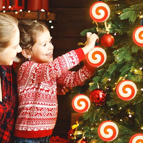 Unicorn Christmas Lollipop Pathway Lights, 10 LED Peppermint String Lights with Stakes M138626