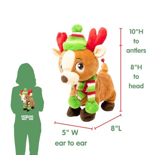 Farting Reindeer Plush Toy - 10 Inch Christmas Gift Y1638