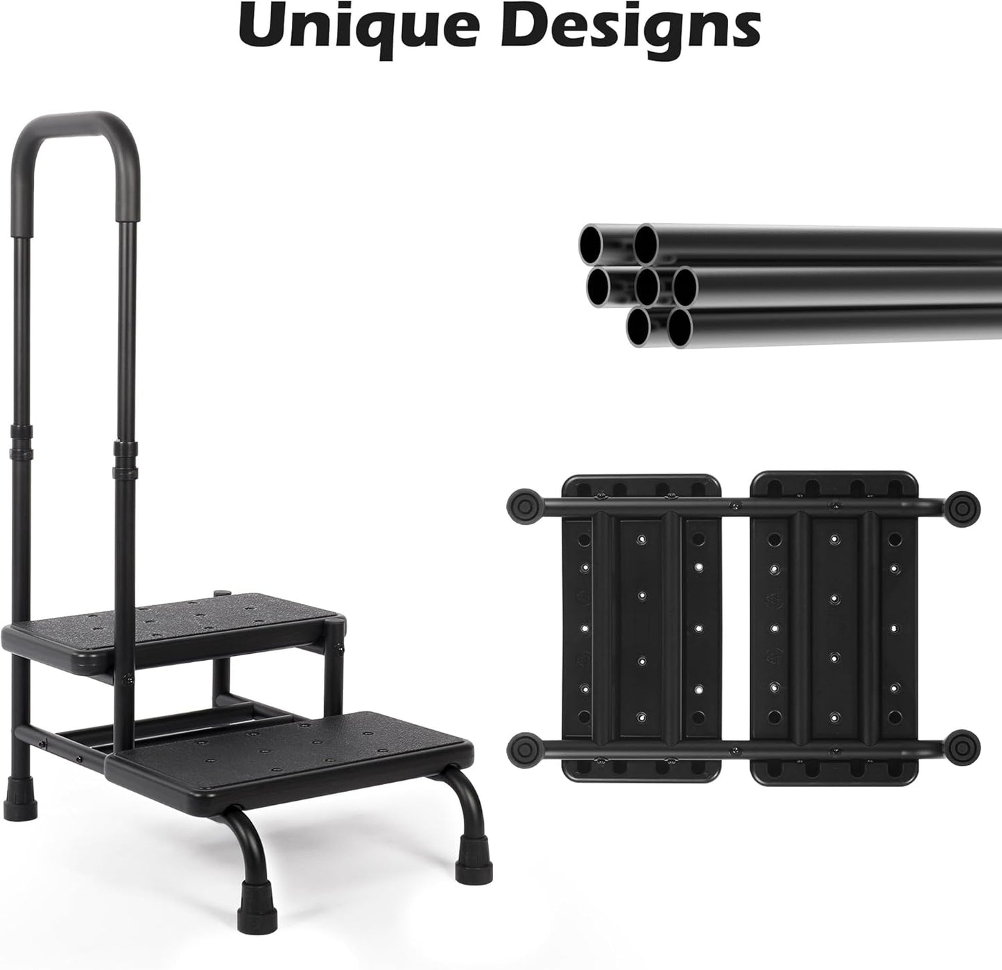 2 Step Stool with Handle for Elderly, Heavy Duty P181620