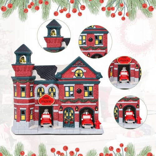 Christmas Ceramic Post Office Decoration with Lights V373655