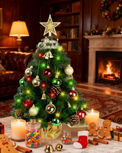 Green Tabletop Christmas Tree with LED Lights B3533