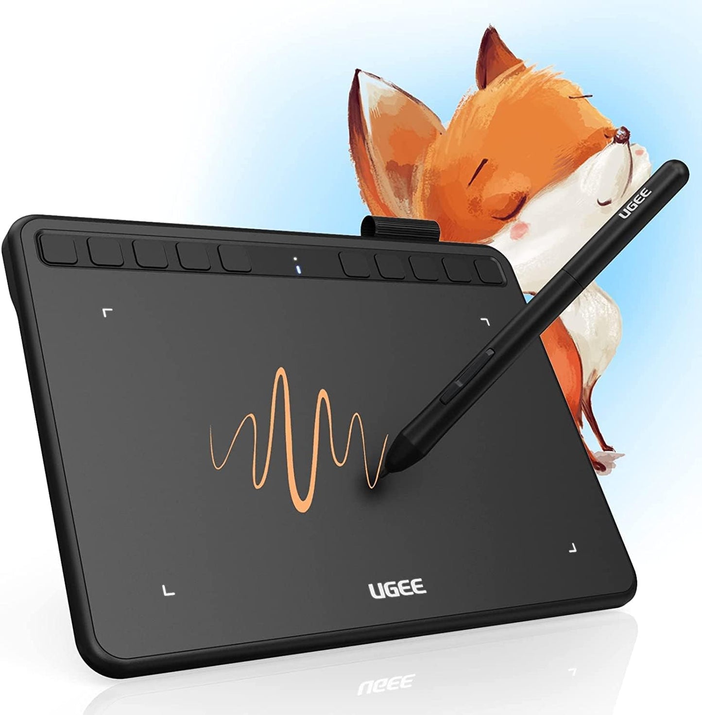 Graphics Drawing Tablet with Battery-Free Stylus and 8192 Pressure Levels F612198