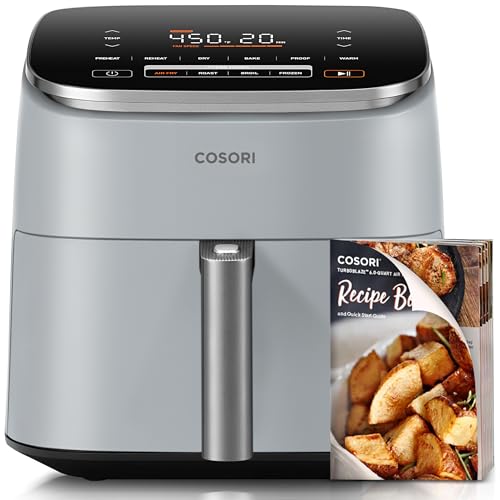 Air Fryer 6-Qt, Roast Bake Broil Reheat, Grey J876218