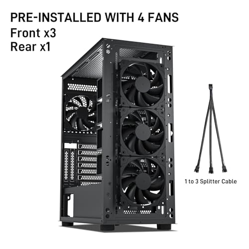 ATX NAS Computer Case Mid Tower with 4x120mm Fans, USB 3.0, 10x3.5'' HDD + 3x2.5'' SSD Q769998