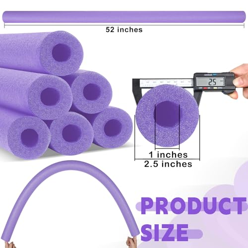 6 Pack Pool Noodles Foam Swim Noodles Hollow Swimming Pool Noodle Bulk Bright Pool Noodle Float Heavy Duty L181