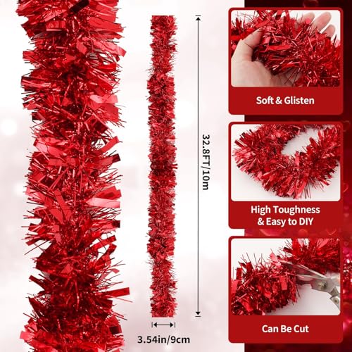 50ft Green Artificial Pine Garland for Indoor Outdoor Christmas Decor Q308536