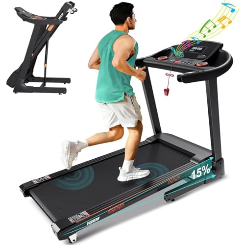 Folding Treadmill with Auto Incline for Home Walking and Running O63147