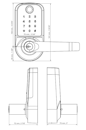 Smart Door Lock, Fingerprint, Touchscreen Keypad, Auto Locking X245