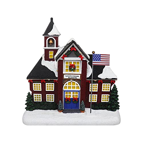 Lighted Musical Snow Village with Animated Kids Sledding A910926