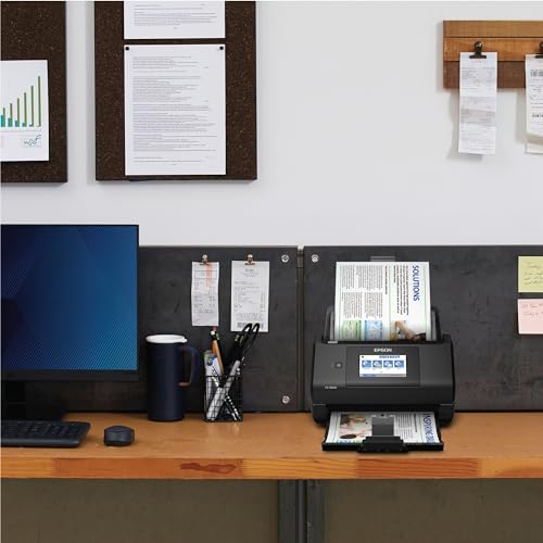 Wireless Color Duplex Desktop Document Scanner with 100-Sheet Auto Document Feeder O897465