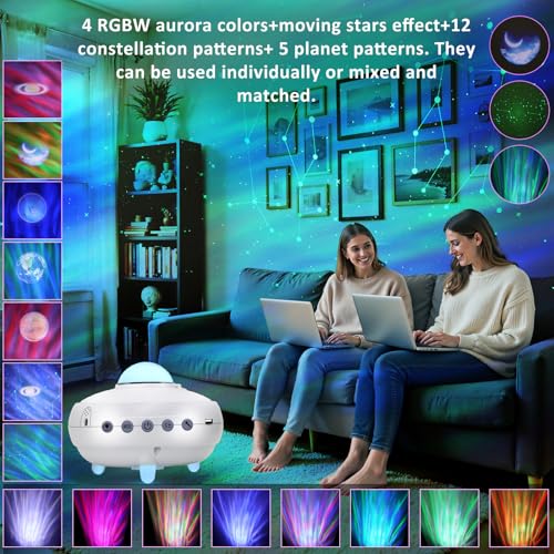 Laser Christmas Projector Lights Outdoor, Red and Green Stars, IP65 Waterproof H73494