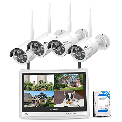 Wireless Security Camera System, 4K NVR, 4Pcs 3MP Night Vision WiFi Cameras D47166
