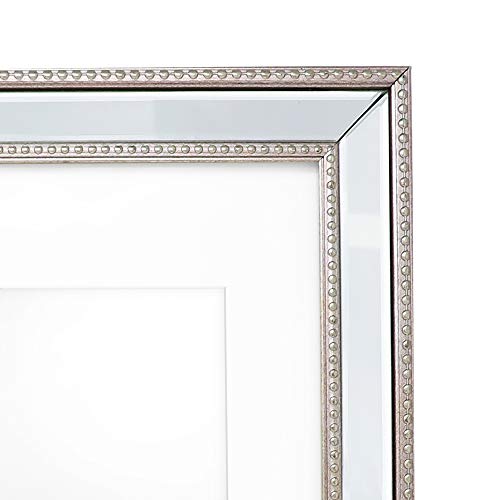 8x10 Gold Mirror Bead Picture Frame with Dotted Border for Wall Display or Tabletop P749