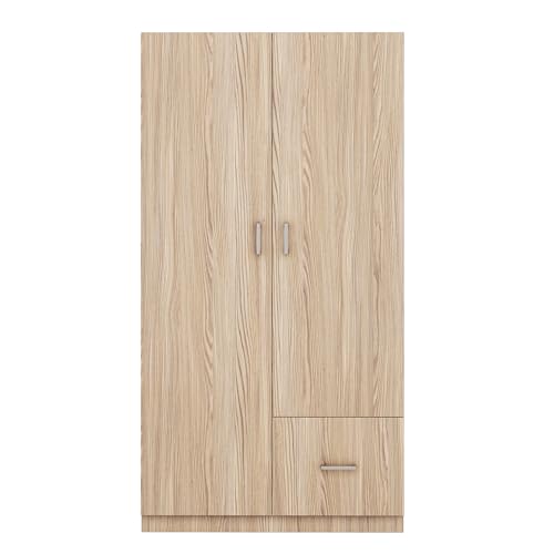 3 Door Wardrobe with Mirror, Hanging Rod and Shelves K479