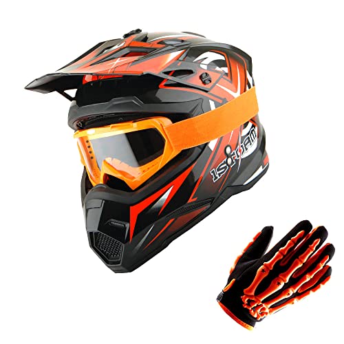 Adult Motocross Helmet Full Face Racing Style Matt Black U258