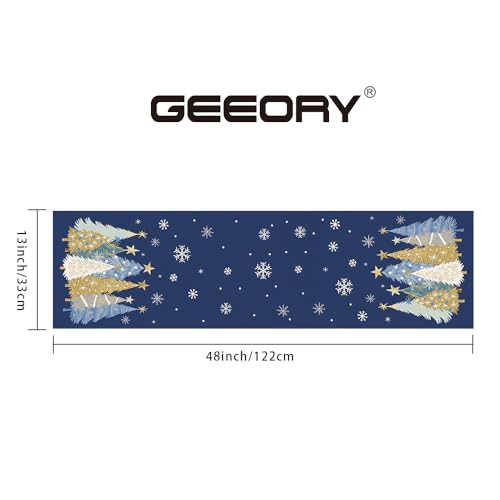 Christmas Table Runner 13x72 Inch, Red Winter Holiday Decor S612