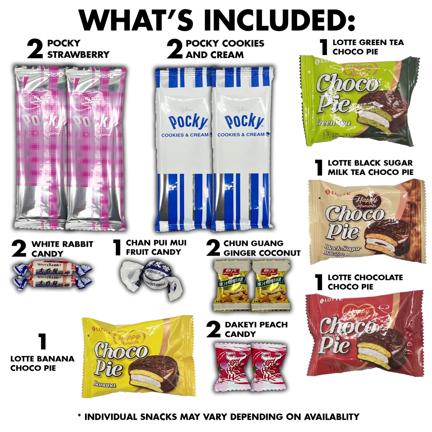 Asian Snacks and Candy Variety Pack 50 Count Gift Box M8112
