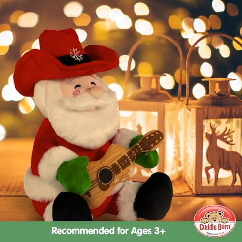 Animated Musical Singing Christmas Cowboy Plush Toy, 12 inches X703
