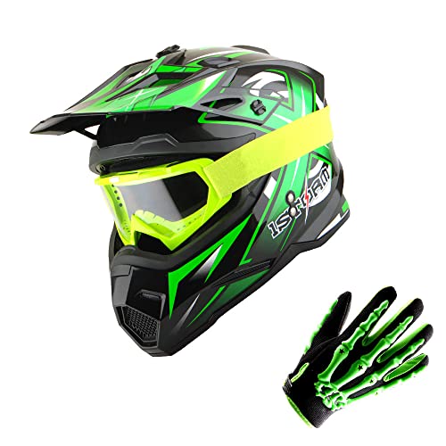 Adult Motocross Helmet Full Face Racing Style Matt Black U258