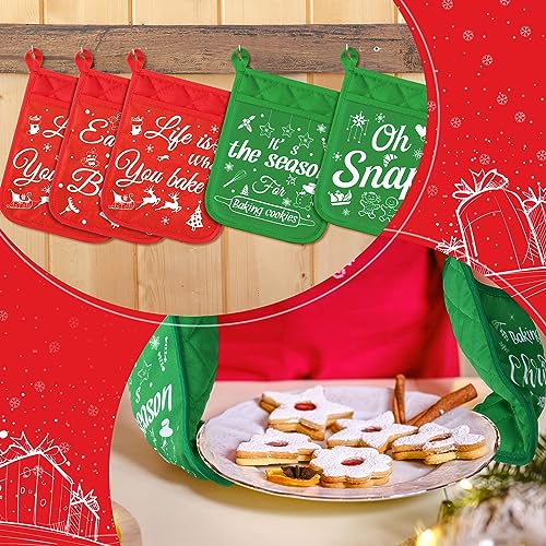 Christmas Pot Holders with Pockets for Kitchen Cooking Baking M924194