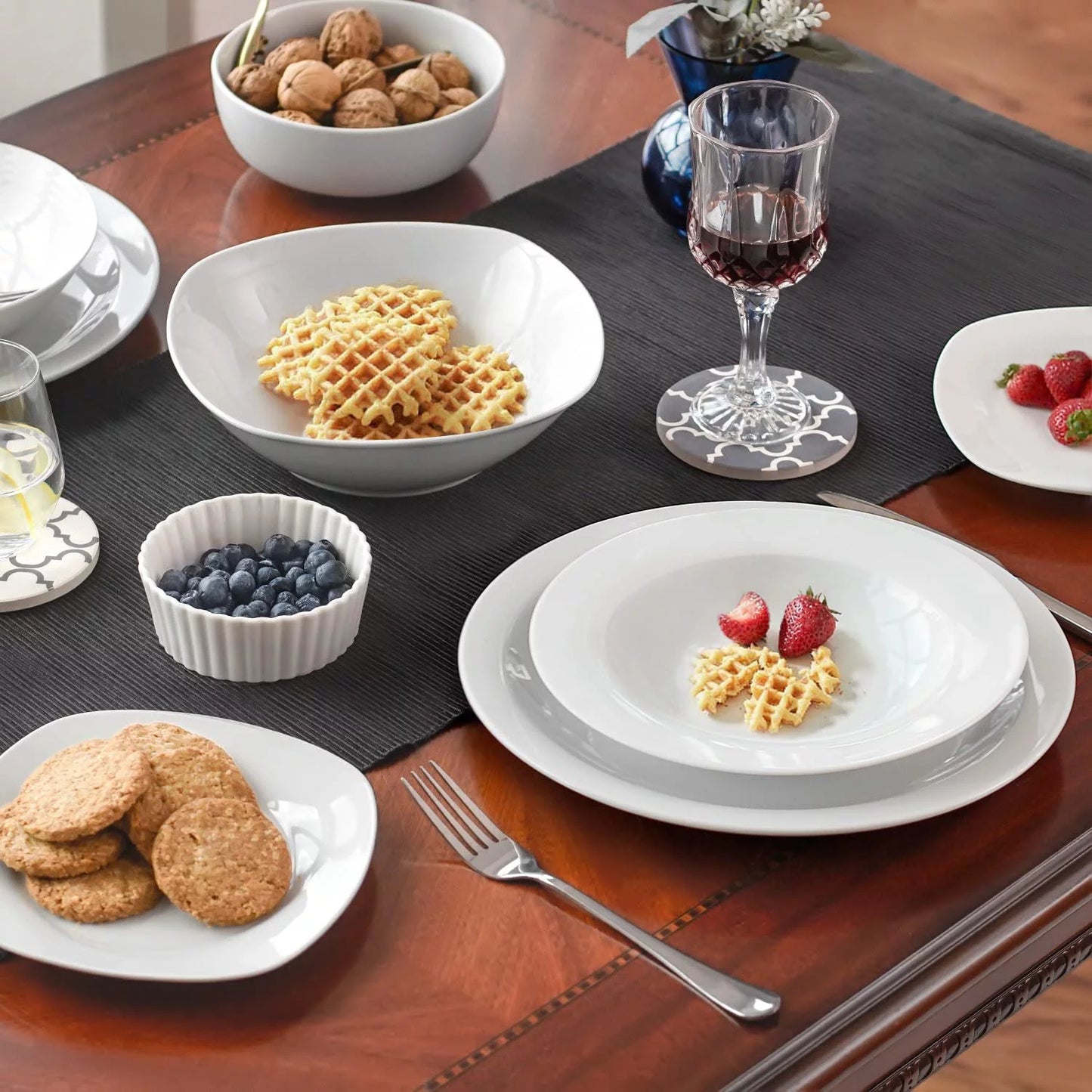 White Porcelain Soup Pasta Bowl Set of 4, 8 Inches Z2040
