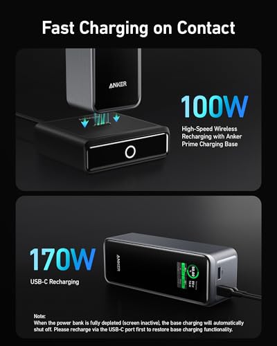 27,650mAh Power Bank 250W with 100W Charging Base, 3-Port Portable Charger J319086