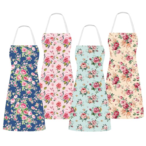 Christmas Aprons Pink Xmas Tree Santa Deer Buffalo Plaid Adjustable Kitchen Cooking B960408