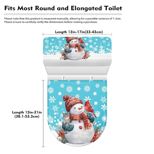 Christmas Toilet Lid and Tank Cover Set for Bathroom Decor Q334993