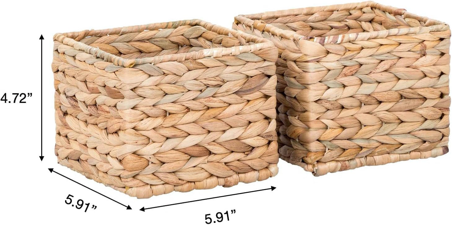 Woven Water Hyacinth Storage Basket Set of 3 H5381