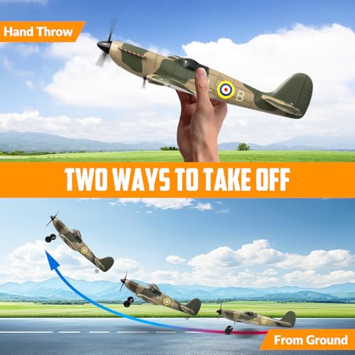 RC Plane 3 Channel Remote Control Airplane Fighter Toy, 2.4GHz 6-axis Gyro, Easy to Fly for Adults Kids Beginners Q215470