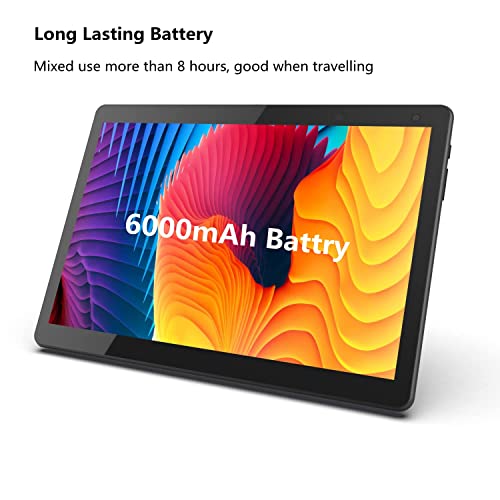 10 inch Android Tablet with 32GB Storage, 6GB RAM, Black Z5138