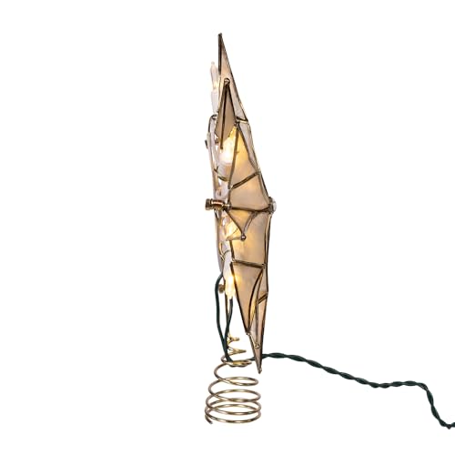Capiz Star Treetop with Center Gem Y10516
