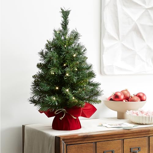 24 in Pre-Lit Mini Artificial Christmas Tree with 35 Clear Lights Z659685