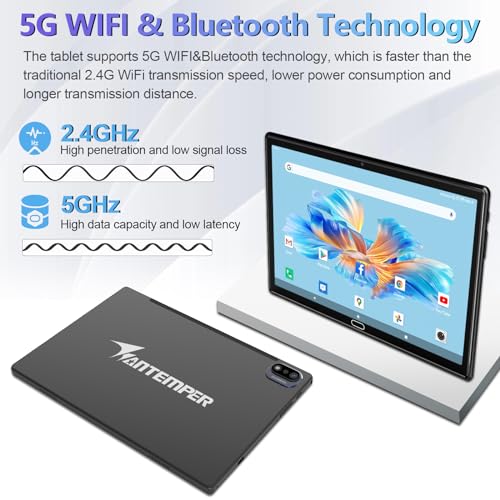 Android Tablet 10.1 Inch, 16GB RAM 128GB ROM, 2 in 1 with Keyboard Pen D35775