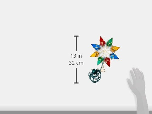 10-Light Multi-Color Capiz Star Tree Topper Y371
