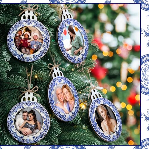 24 Pcs Christmas Photo Ornament Frames for Baby First Christmas Tree Keepsake F1934
