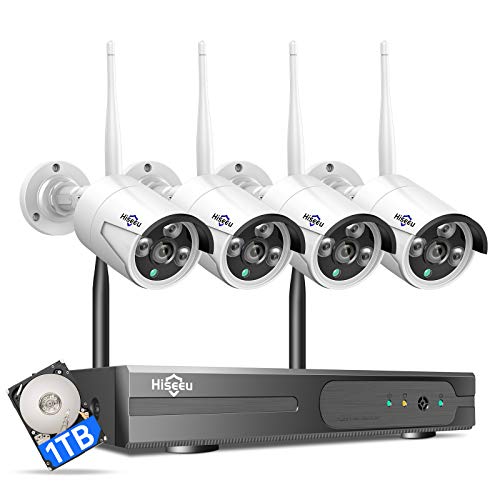 Wireless Security Camera System, 4K NVR, 4Pcs 3MP Night Vision WiFi Cameras D47166