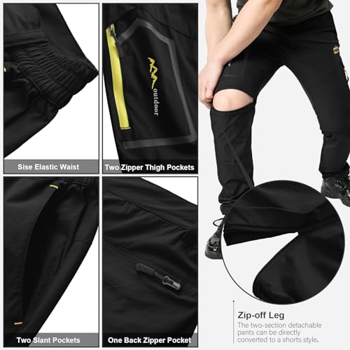 Men's Hiking Convertible Quick Dry Zip Off Pants X62746