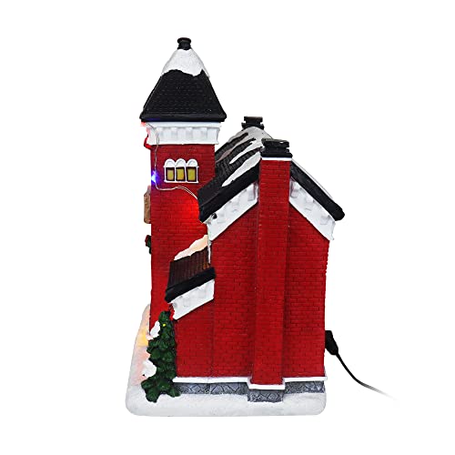 Lighted Musical Snow Village with Animated Kids Sledding A910926
