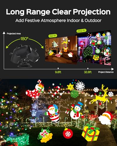 Christmas Projector Lights Outdoor with Remote Control A7993