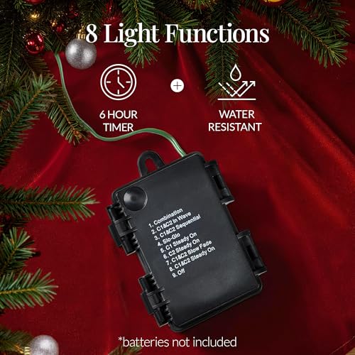 9ft Pre-Lit Christmas Garland for Stairs, Fireplace with 50 Lights W212