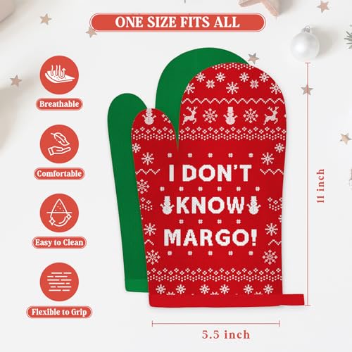 Funny Holiday Oven Mitts and Pot Holders for Kitchen Cooking Baking S2669