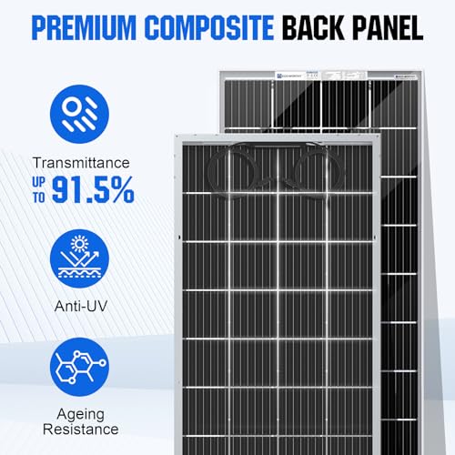 Bifacial 100 Watt 12 Volt Monocrystalline Solar Panel for Off-Grid Applications H1088