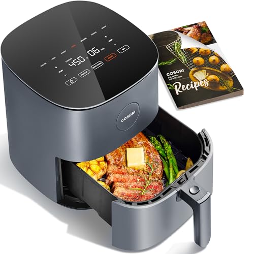 Air Fryer 9-in-1, Compact 5QT, Nonstick Dishwasher-Safe Basket, Gray R3973