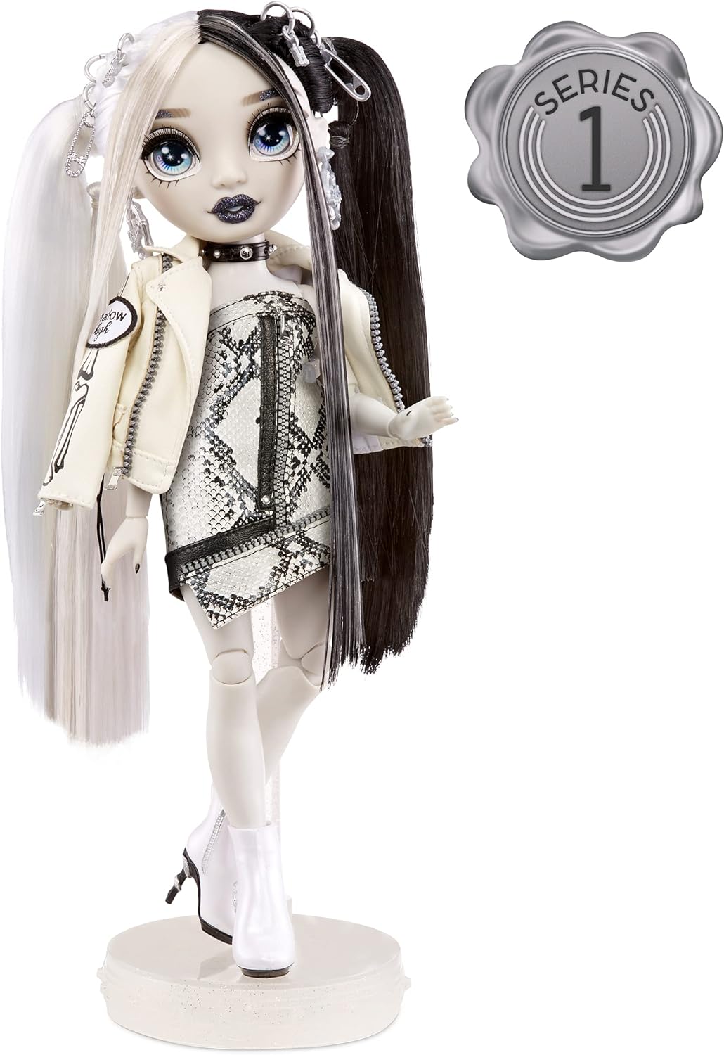 Grayscale Fashion Doll with 2 Grey Outfits and Accessories I51862