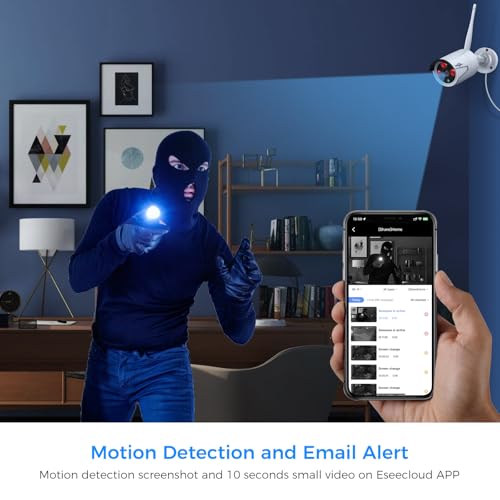 Wireless Security Camera System, 4K NVR, 4Pcs 3MP Night Vision WiFi Cameras D47166