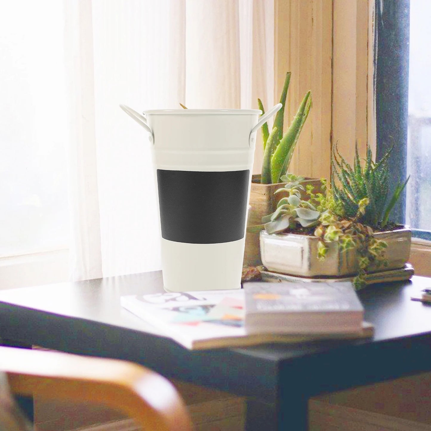 Tin Bucket Flower Pot for Succulents F52451